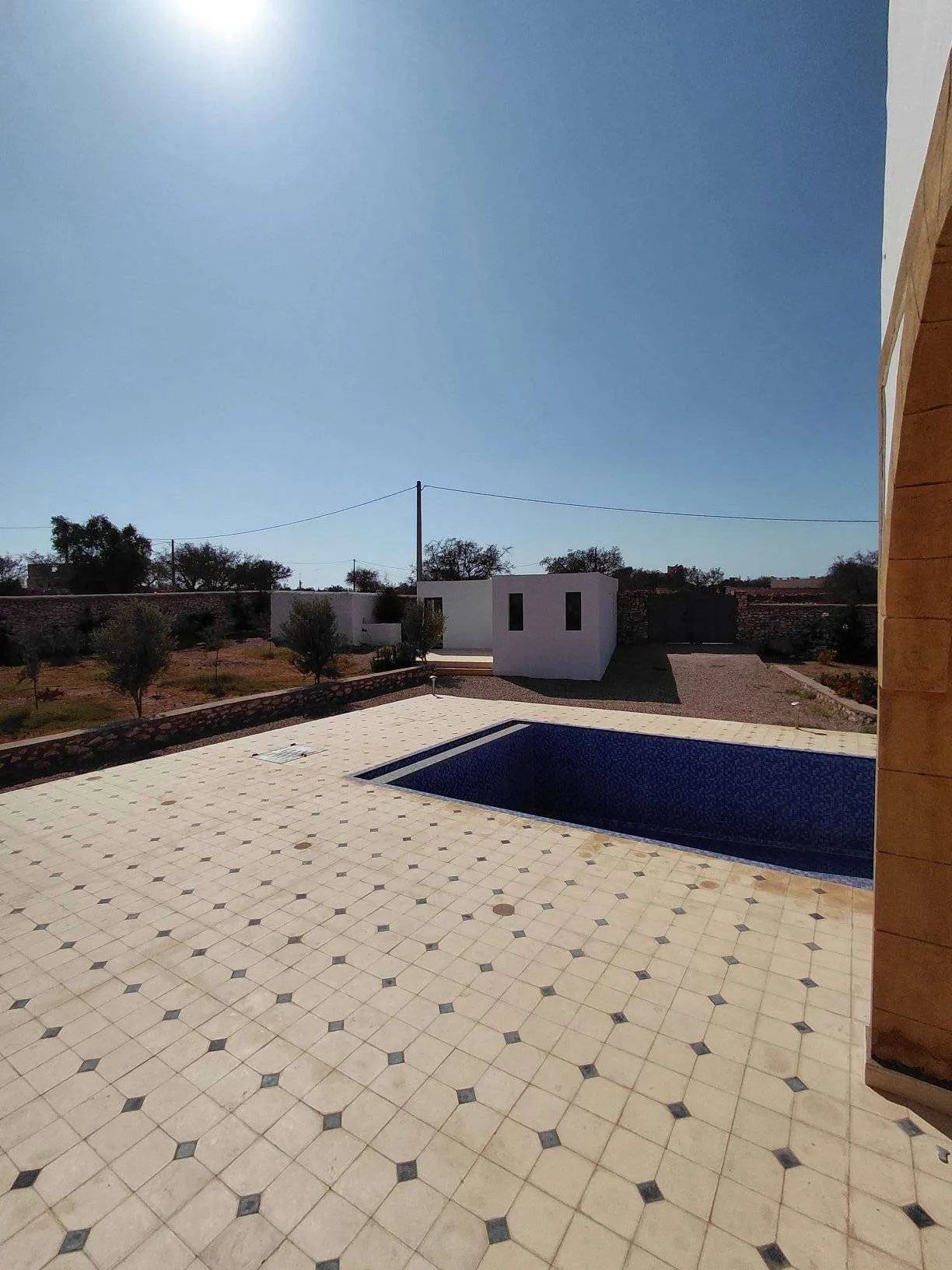 Garden with olive trees and outdoor space