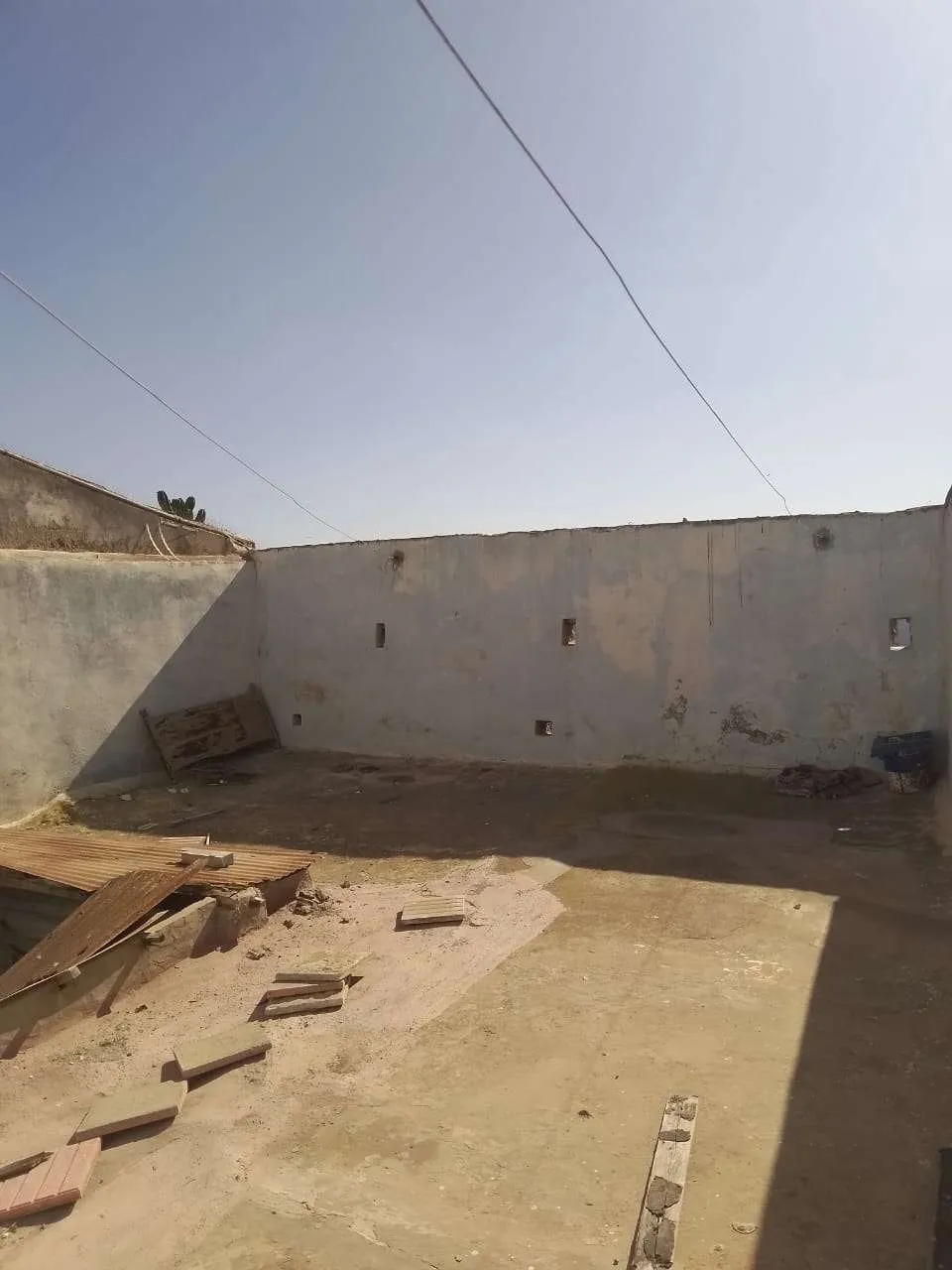 Interior view of riad courtyard and rooms