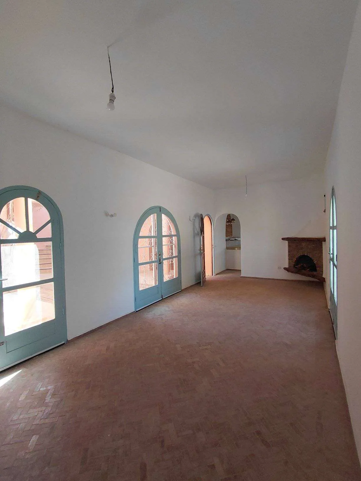 Interior view showing connected living spaces