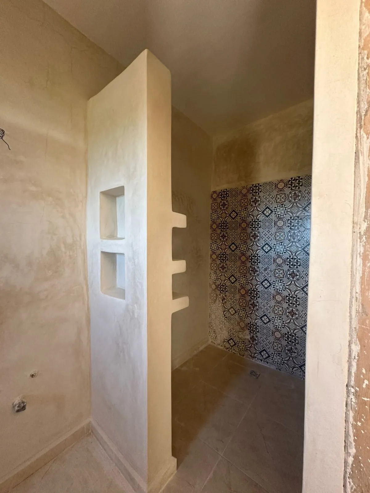 Poolside lounge area with summer kitchen