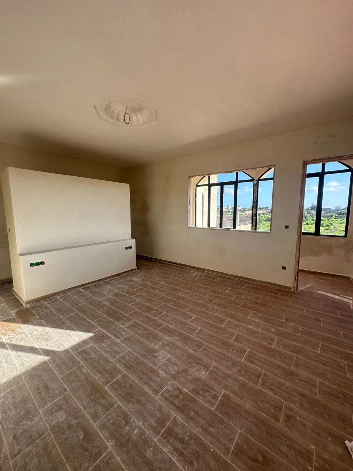 Spacious guest bedroom with private bathroom