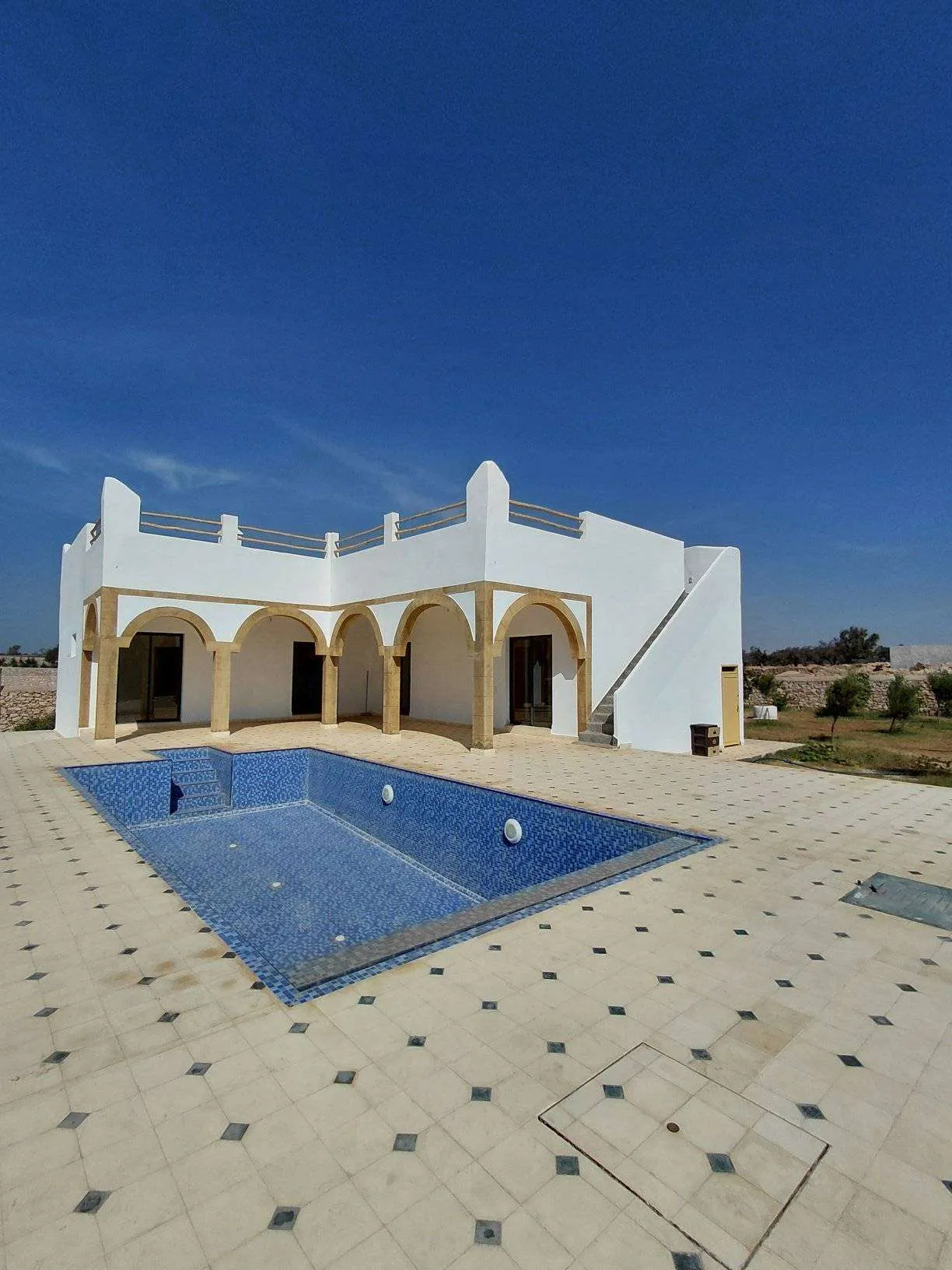 Sunlit outdoor area for relaxation and entertainment
