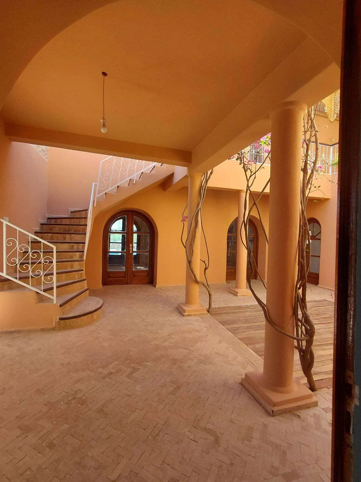 Terrace with views of garden and countryside