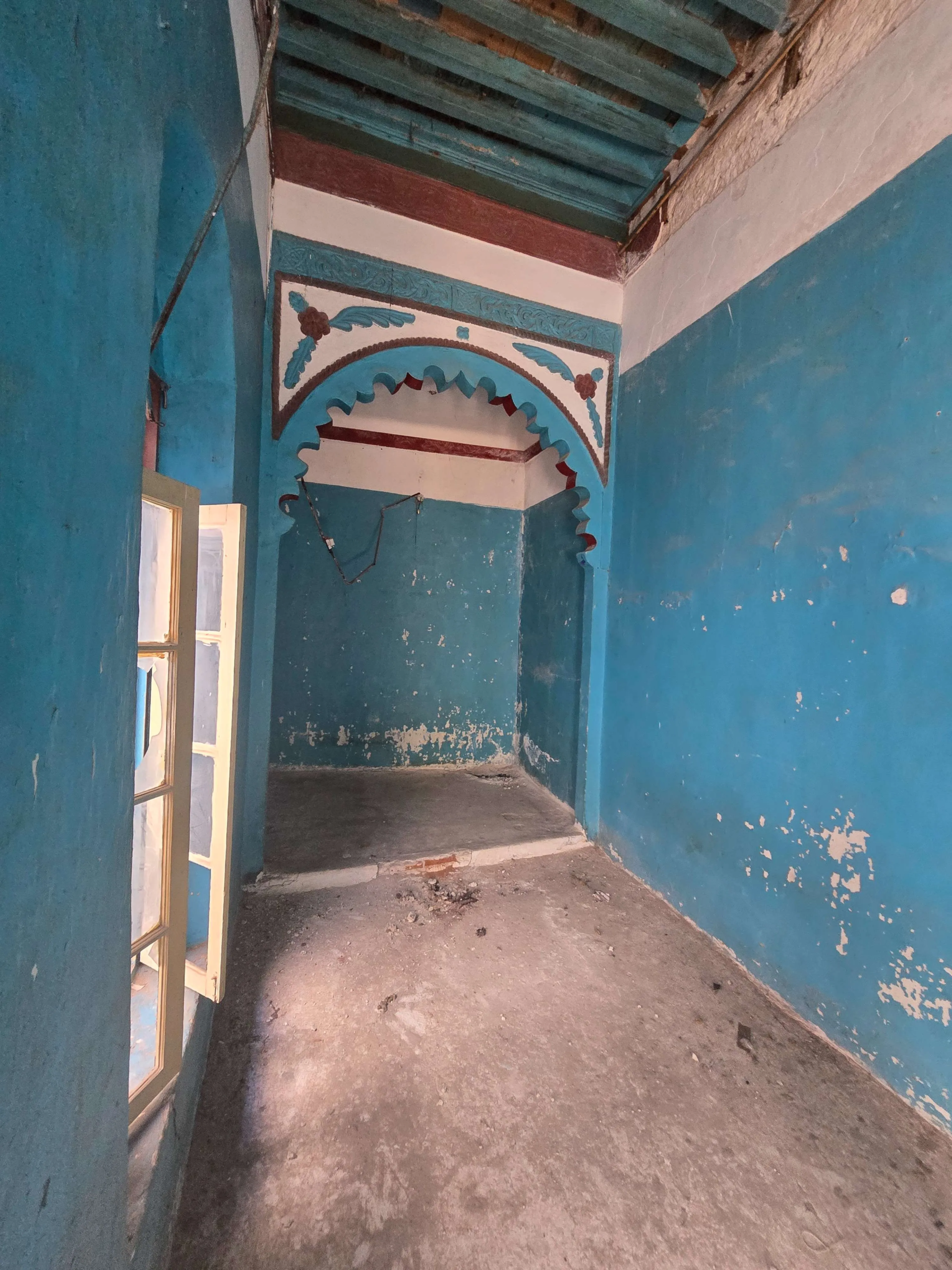 Upper level terrace overlooking Essaouira medina and ocean