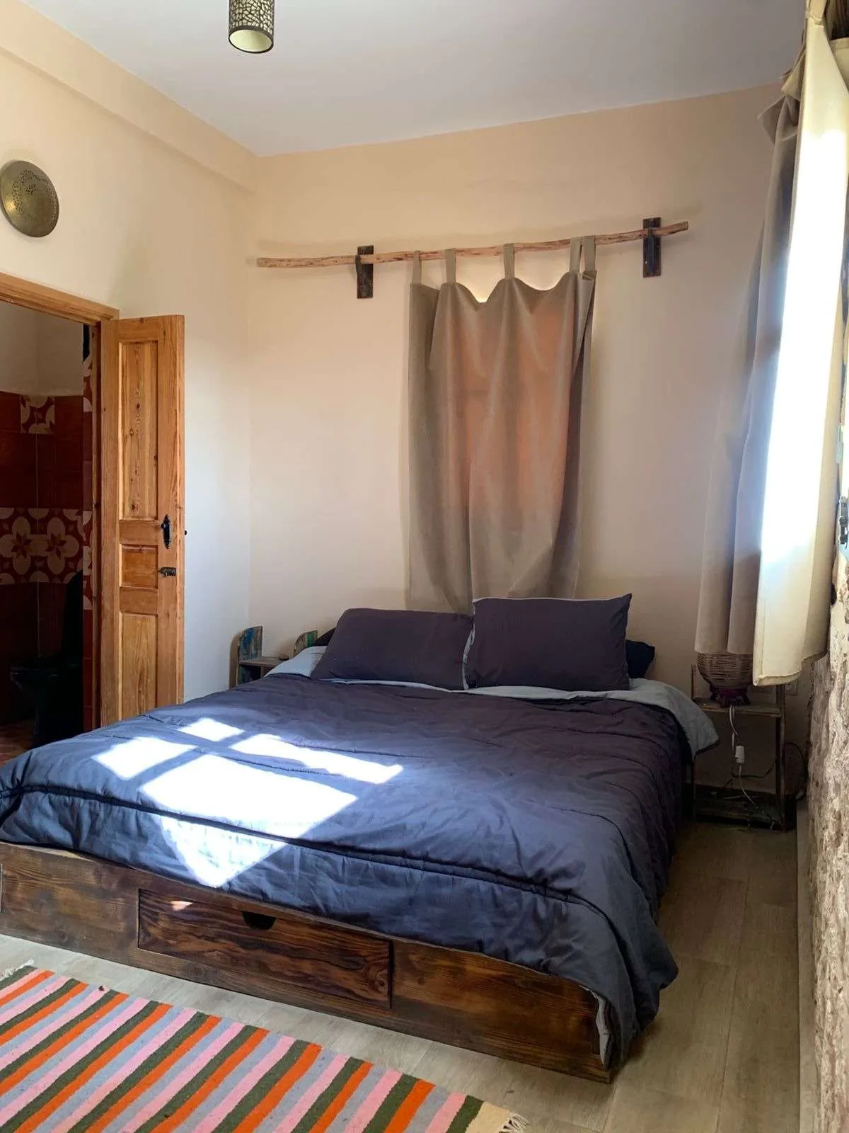 Bedroom on the first floor with natural light