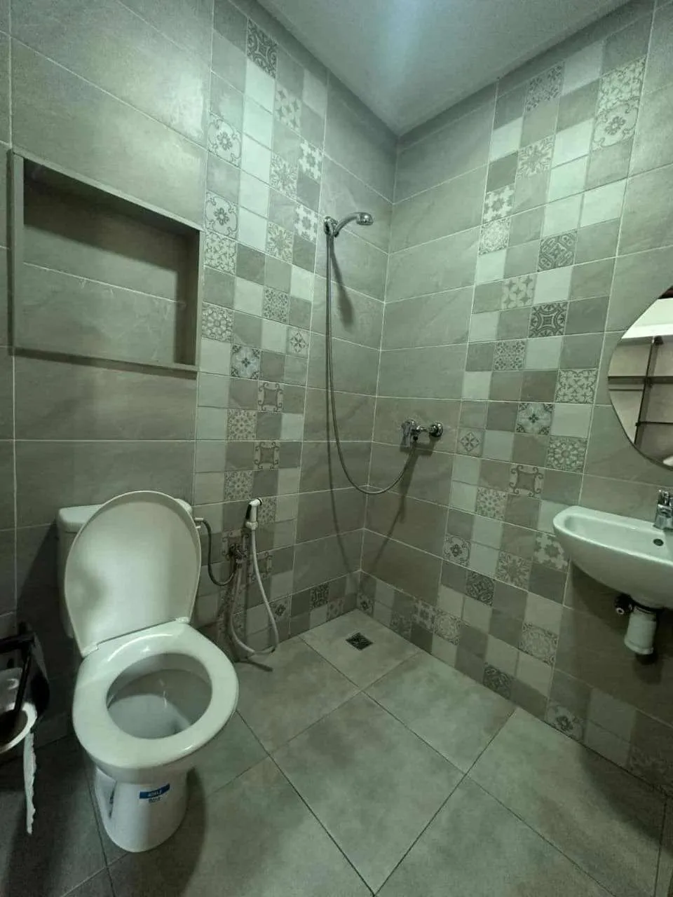 Interior staircase connecting the different levels of the villa