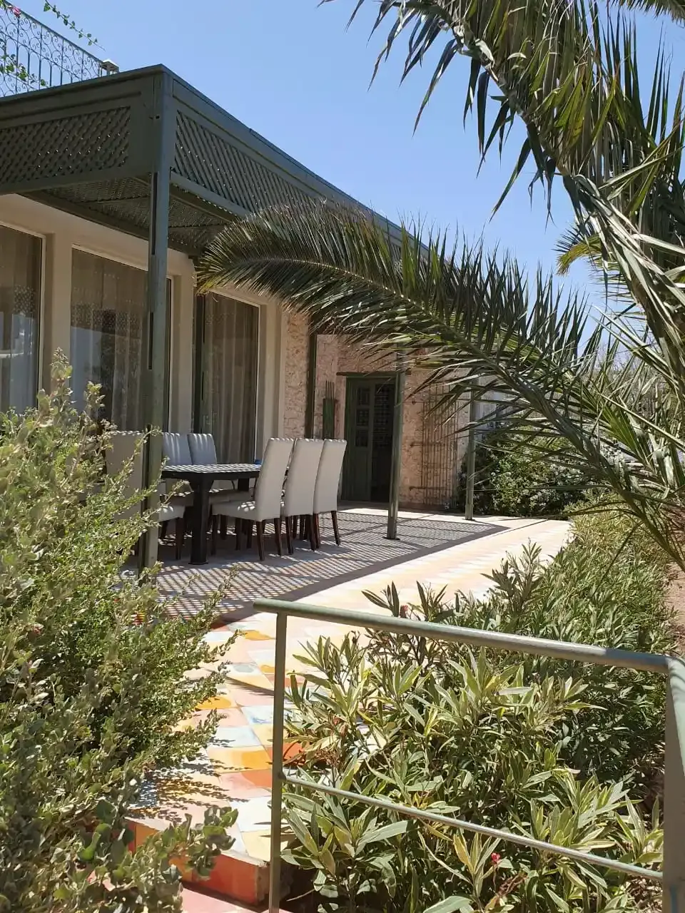 Outdoor garden and relaxation areas