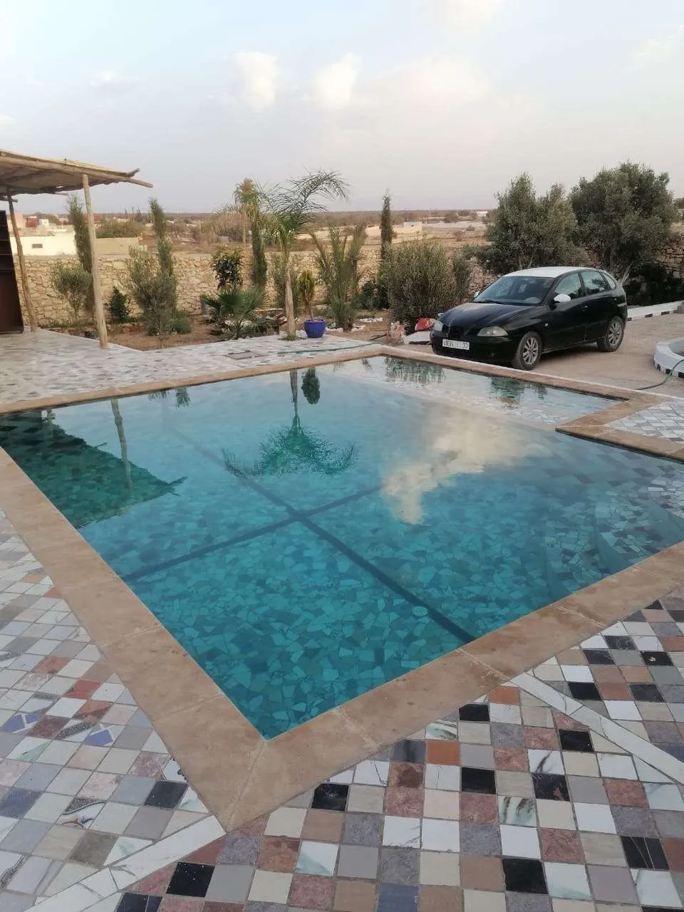 Private swimming pool in the garden