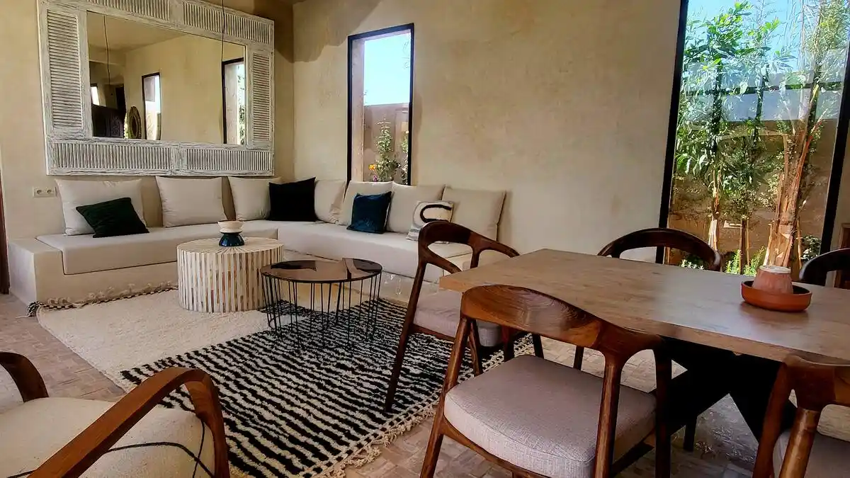 Welcoming living room with natural light
