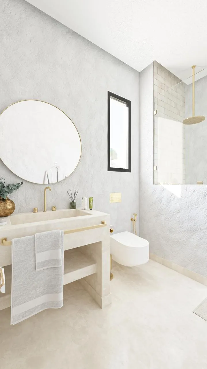 Landscaped garden of villa with private pool