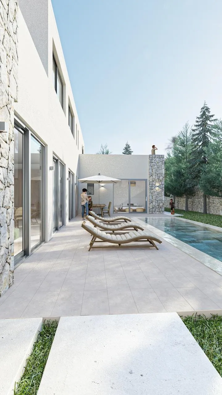 Luxury villa exterior in Douar Laarab area