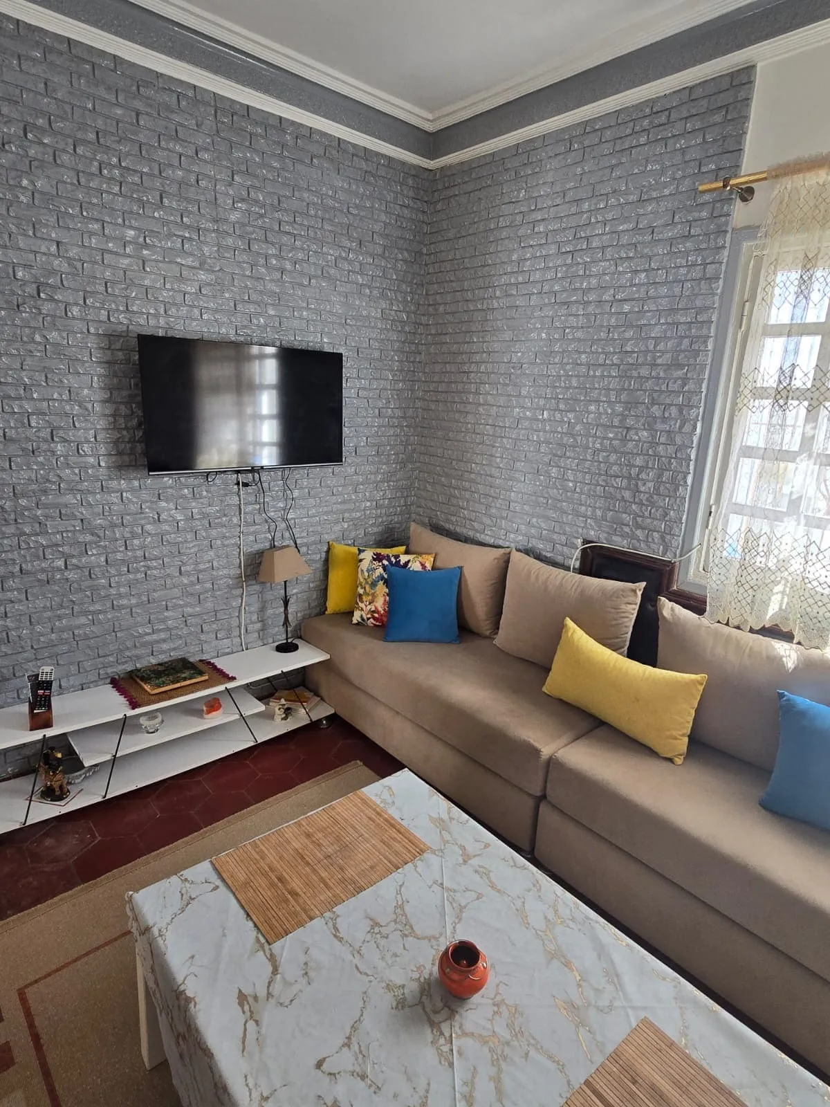 Furnished apartment living room near the beach in Essaouira
