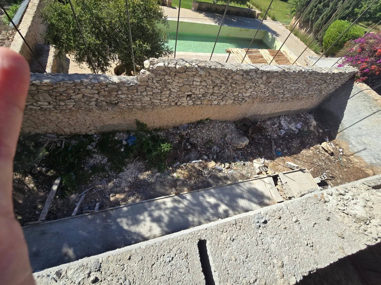 Garden space around semi-finished villa for sale in Ghazoua