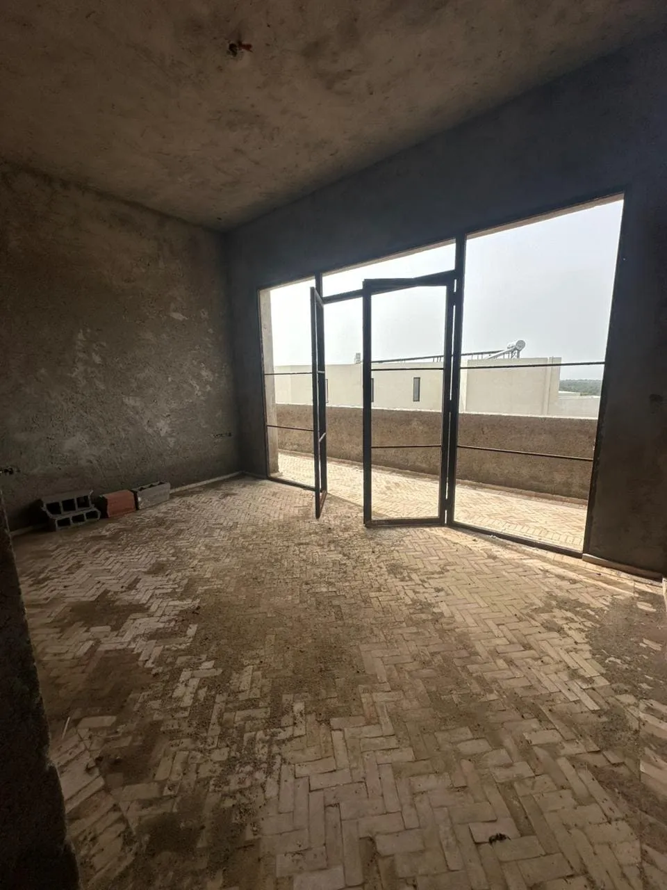 Modern villa garden and pool environment in Ghazoua