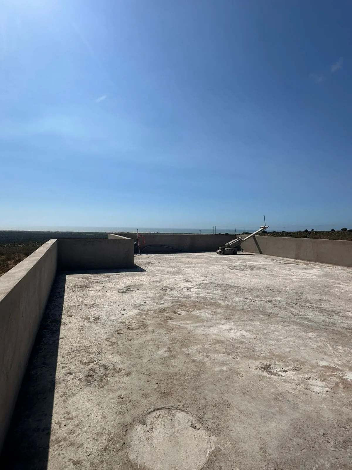 Large rooftop terrace of the villa