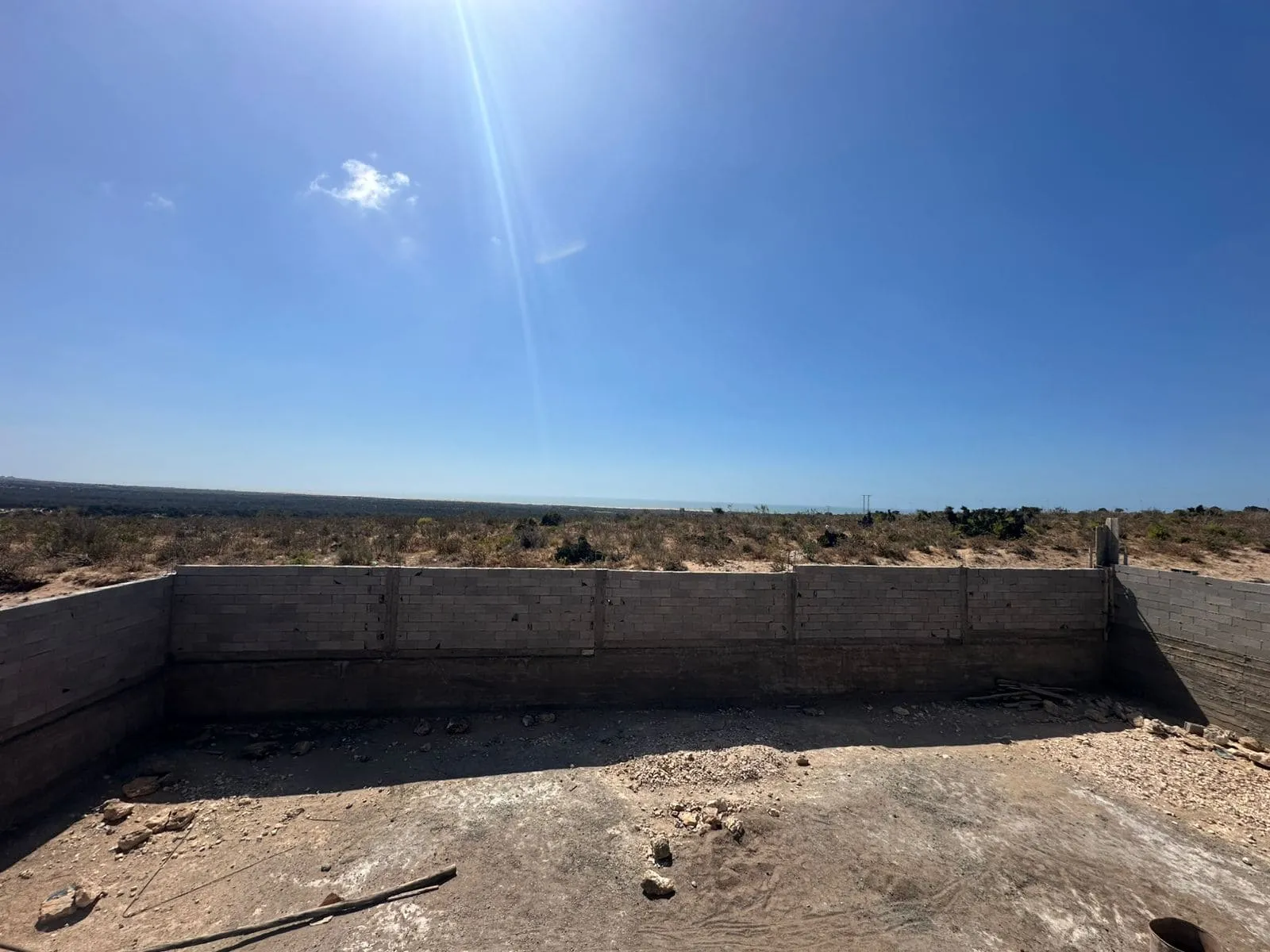 Panoramic terrace with sea and forest view